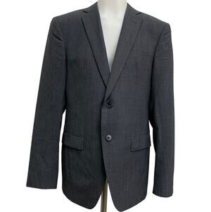 John Varvatos Mens 38S Bedford Jacket 100% Wool Sport Coat Blazer Suit Gray Grey